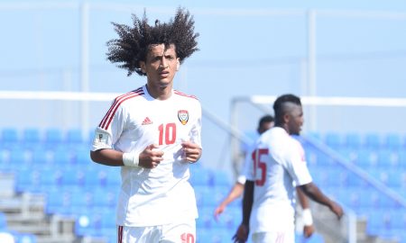 Omar Abdulrahman, Ismail Matar and Ali Mabkhout at the Abu Dhabi Sports Festival